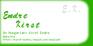 endre kirst business card